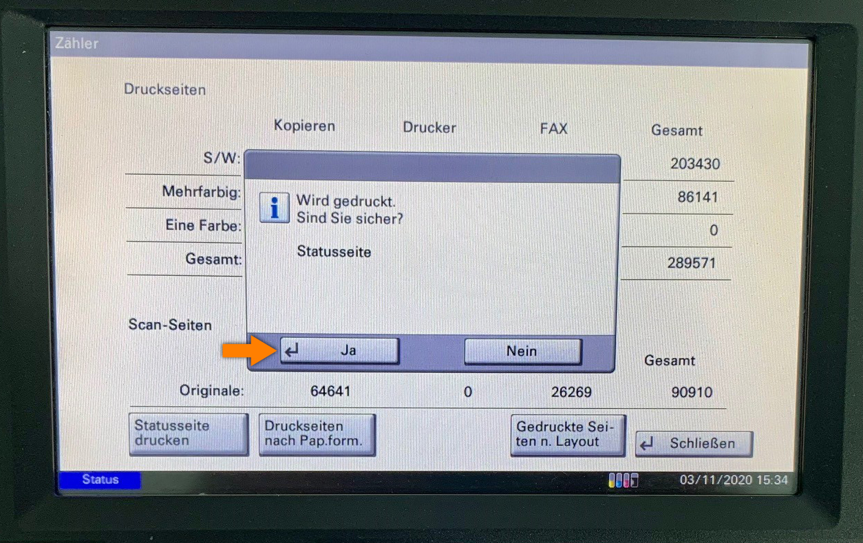 CTV GmbH Zwickau | Statusseite bei Kopierern und Multifunktionsgeräten